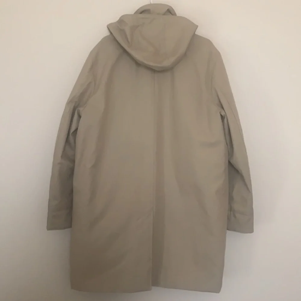 Club Monaco mens trench coat chaqueta jacket with detachable hood in size Large